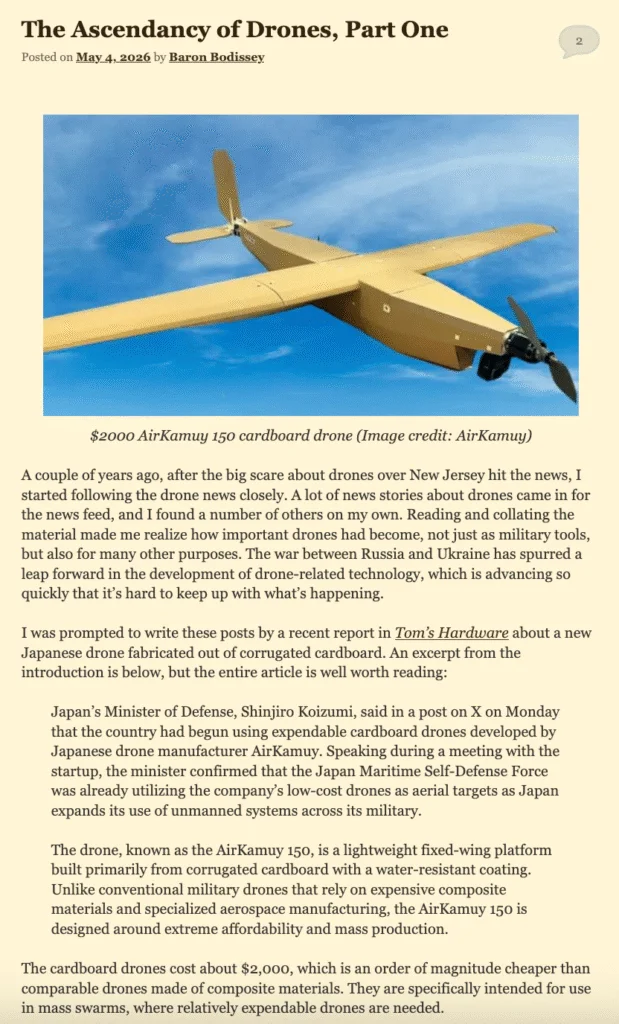 Matthew Bracken on Gab: '$2,000 cardboard drones are here. https ...