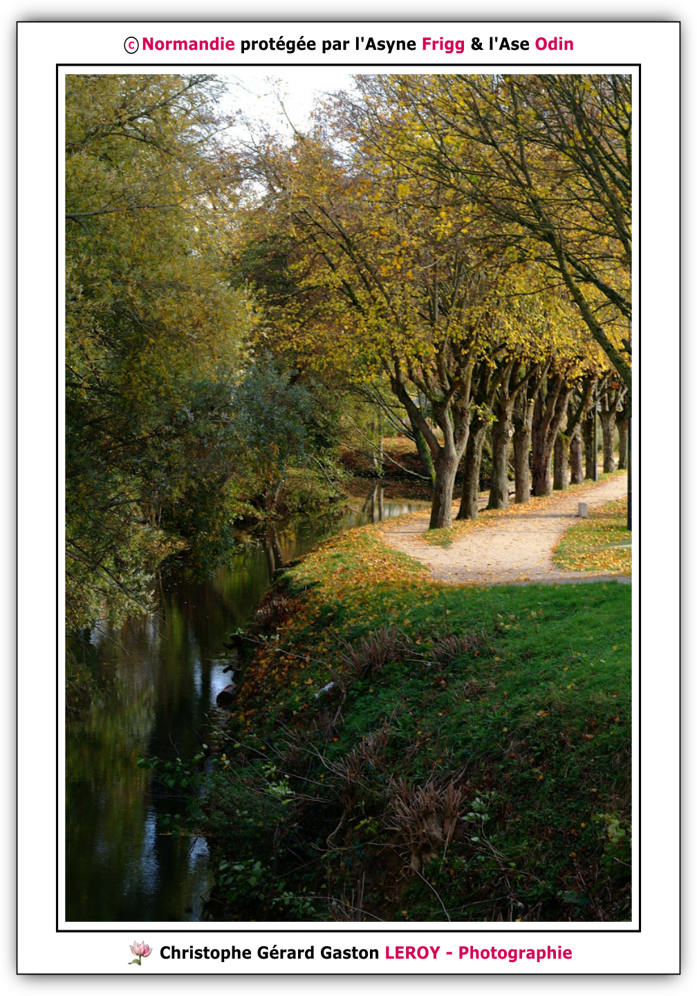 Rivière La Risle à L'Aigle 61300, Orne, Normandie, France Rivière La Risle à L'Aigle 61300, Orne, Normandie, France