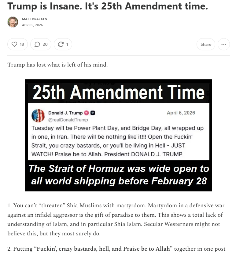 Matthew Bracken on Gab: 'New Substack article. https://steelcutter ...