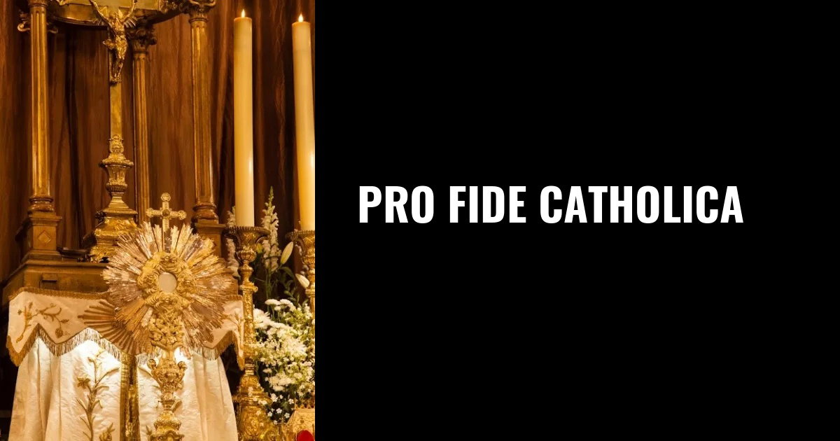 Pour la foi catholique